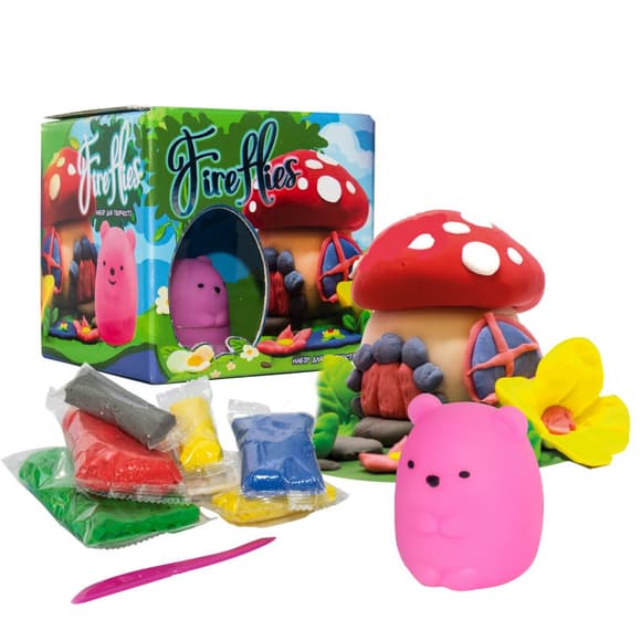 Набір для творчості "Fireflies - ведмедик" 30412 світильник, маса для ліплення
