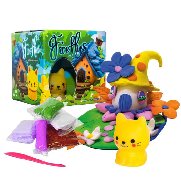 Набір для творчості "Fireflies - кошеня" 30411 світильник, маса для ліплення
