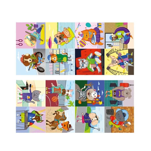 Детская раскраска "Крутые собаки и котята" РМ-68-01, 16 наклеек 