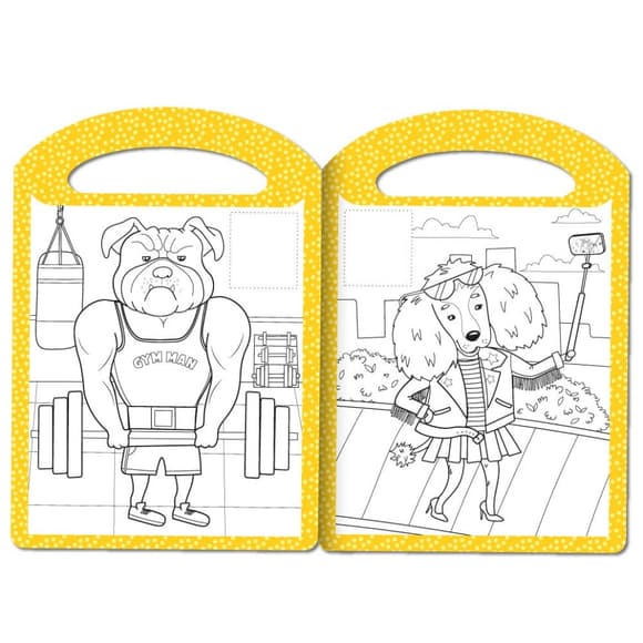 Детская раскраска "Крутые собаки и котята" РМ-68-01, 16 наклеек 