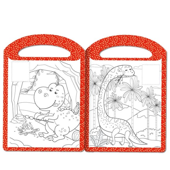 Дитяча розмальовка "Динозаври та динозаврики" РМ-68-02, 16 наліпок 