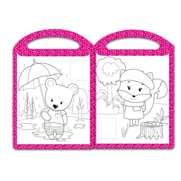 Дитяча розмальовка "Милі улюбленці" РМ-68-03, 16 наліпок 