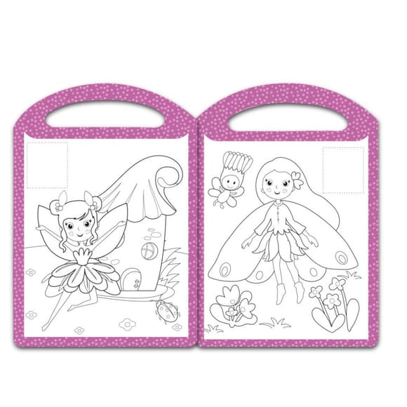 Детская раскраска "Принцессы и феи" РМ-68-04, 16 наклеек 