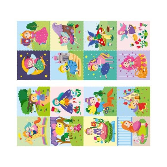 Детская раскраска "Принцессы и феи" РМ-68-04, 16 наклеек 