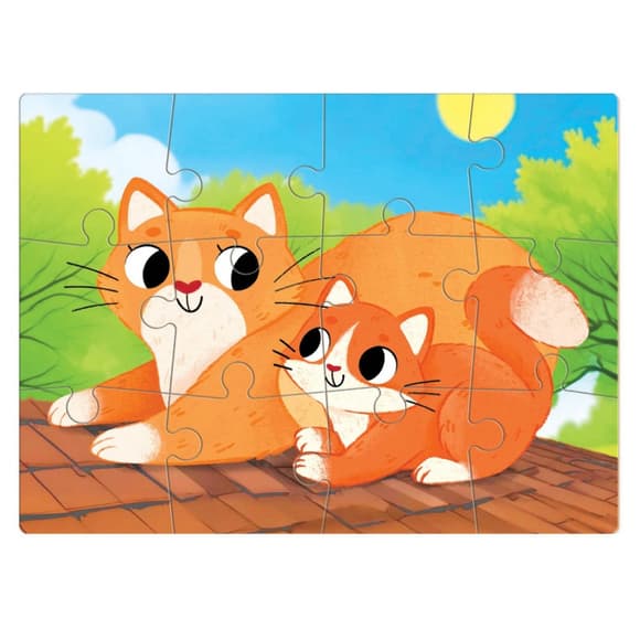 Пазл дитячий "Завжди разом Котики" 300632, 12 елементів
