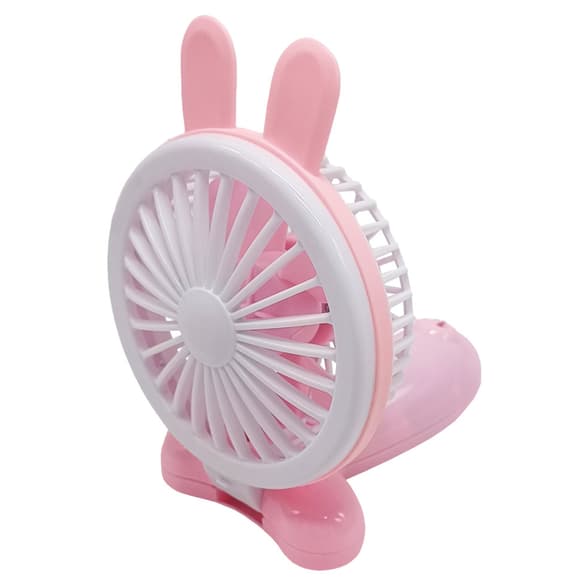 УЦЕНКА!!! Вентилятор ручной портативный "Зайчик" Bambi VNTR-002-3(Pink)-UC розовый