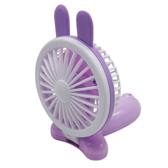 УЦІНКА! Вентилятор ручний портативний "Зайчик" Bambi VNTR-002-3(Violet)-UC фіолетовий