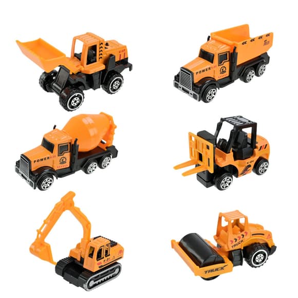 Детский трейлер с машинками PS006-4 в наборе 6 машинок