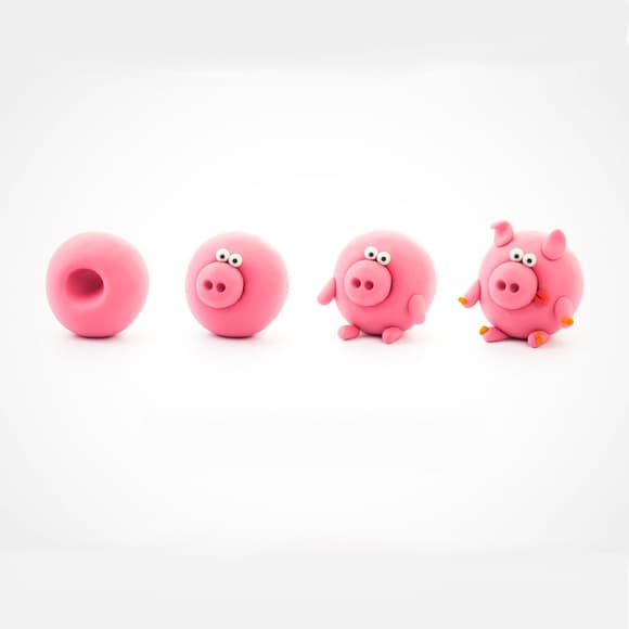 Набор самозатвердевающего пластилина Поросенок ЛИПАКА 30045-UA01