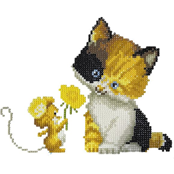 Алмазная мозаика "Давай дружить" 188533  картон, неполная выкладка 21х25 см