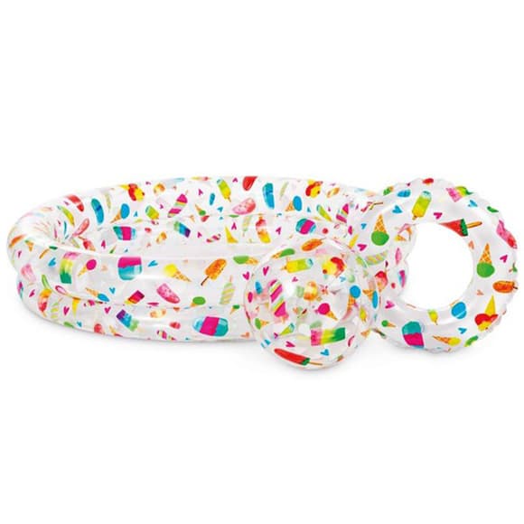 Детский надувной бассейн Сладости 59460-2 круг, мячик