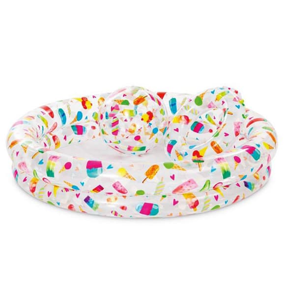 Детский надувной бассейн Сладости 59460-2 круг, мячик