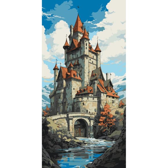 Картина по номерам "Сказочный замок" 11067-AC 40x80 см