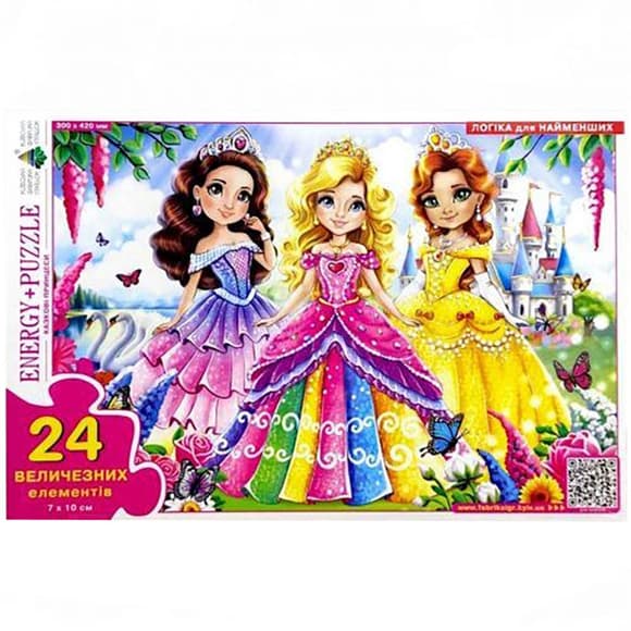 Пазл детский Сказочные принцессы 88267, 24 крупных элемента