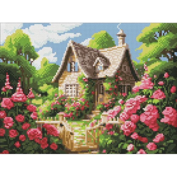 А лмазная мозаика "Уютный домик" AMO8141, 30x40 см