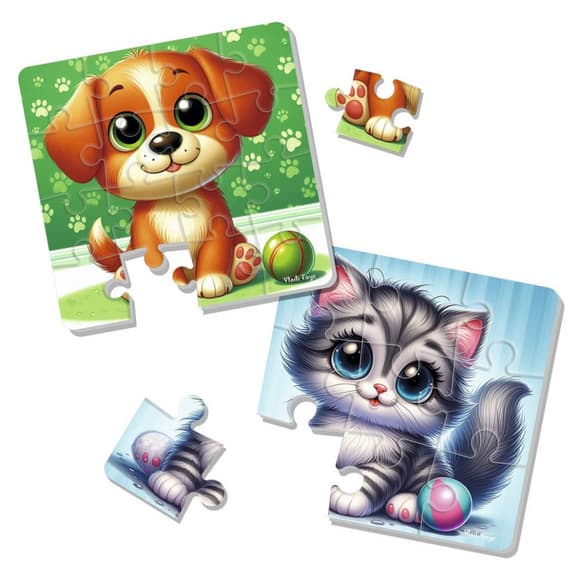 Дитячий м'який пазл "Котик та песик" VT1102-37, 25 елементів