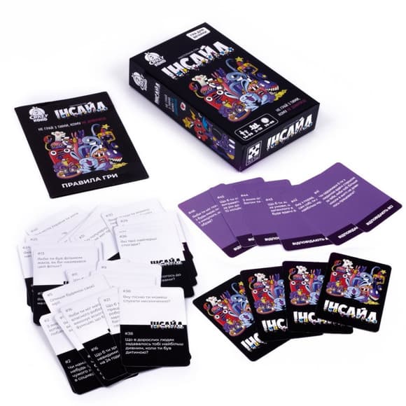 Карточная игра "Инсайд" VT5903-03, 50 карточек, правила игры