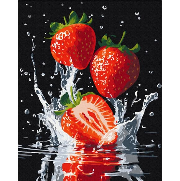 Картина за номерами "Соковита полуниця" BS54154, 40х50 см