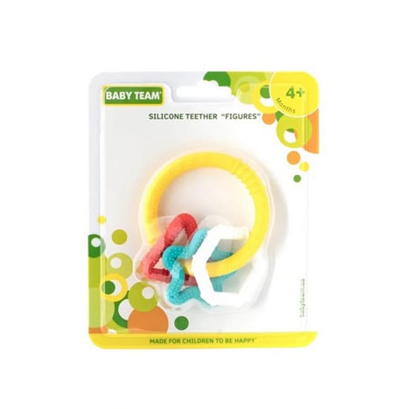 Детская игрушка прорезыватель "Фигурки" 4023 силиконовый