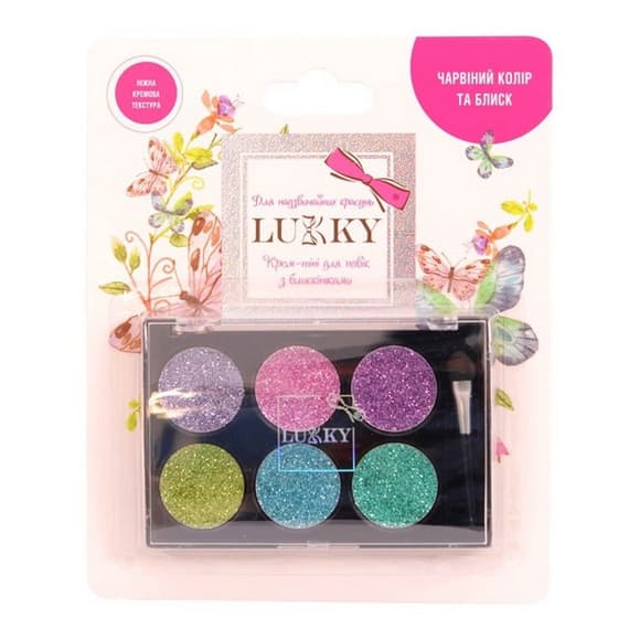 Детский крем-тени для век с блестками T16128 с аппликатором