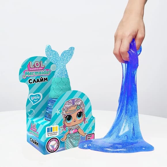 Игрушка-антистресс слайм Русалка Голубая L.O.L. Surprise! LOL80196 с браслетом