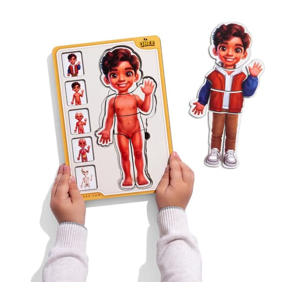 Деревянный пазл-вкладыш "Анатомия человека - мальчик-2" (ПСД261) PSD261 строение тела