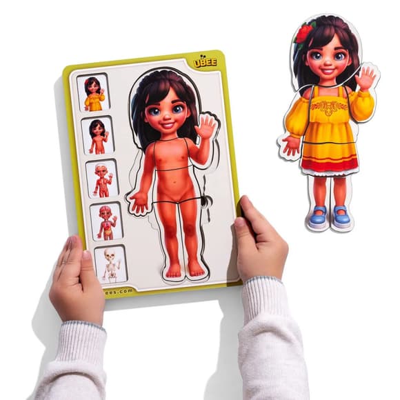 Деревянный пазл-вкладыш "Анатомия человека - девочка-2" (ПСД263) PSD263 строение тела