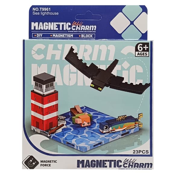 Дитячий магнітн ий конструктор Minecraft 9961, 23 деталі