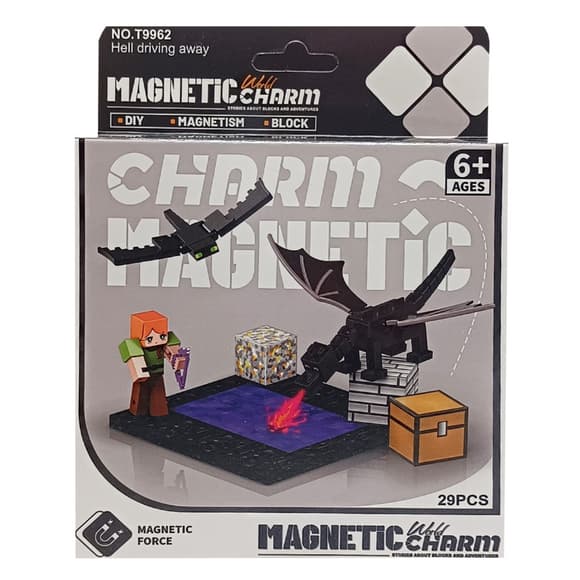 Дитячий магні тний конструктор Minecraft 9962, 29 деталей