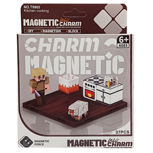 Детский магнитный конструктор Minecraft 9965, 27 деталей