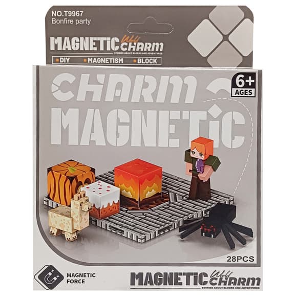 Дитячий магні тний конструктор Minecraft 9967, 28 деталей