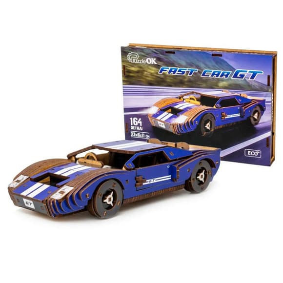 Дерев’яний 3D конструктор Fast car Gt Puz-26915, 164 деталі