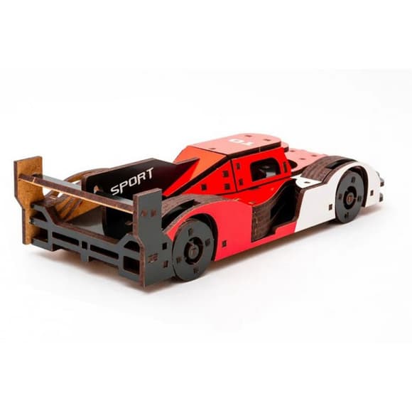 Деревянный 3D конструктор Racing Car Puz-01037, 146 деталей