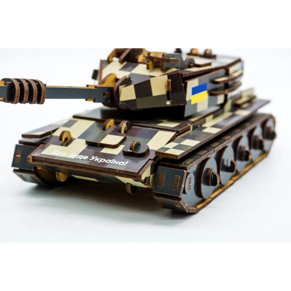 Дерев'яний 3D конструктор Танк 162-0074, 162 деталі
