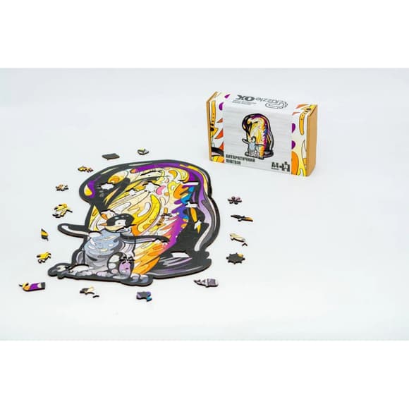 Фігурний дерев'яний пазл A4 Антарктичний пінгвін PuzA4-00756, 78 деталей