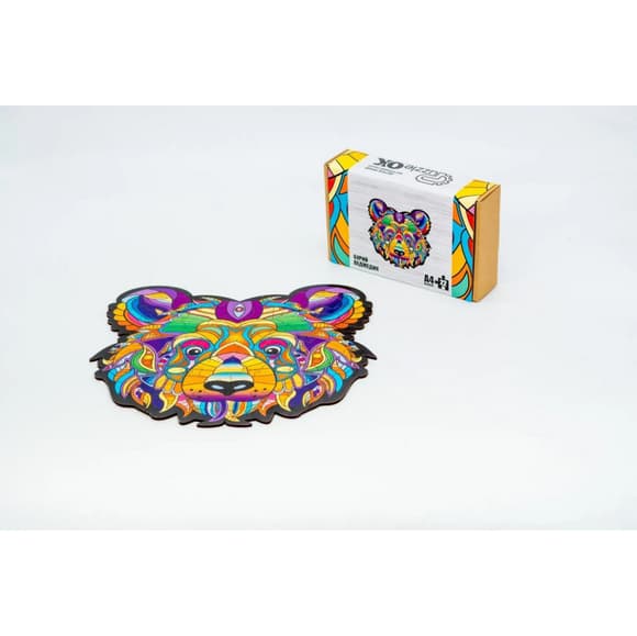 Фигурный деревянный пазл A4 Бурый Мишка PuzA4-01727, 22 детали