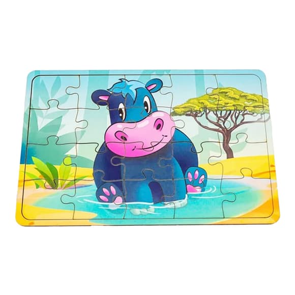 Детский деревянный пазл Бегемотик Арт-10027, 20 элементов