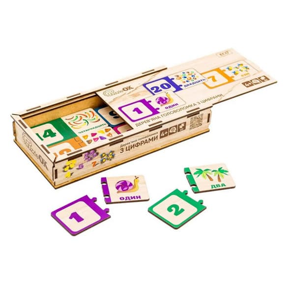Деревянная головоломка-пазл с цифрами Puz-53322