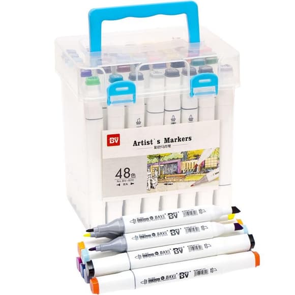 Набір скетч-маркерів H820-48, 48 кольорів у боксі 