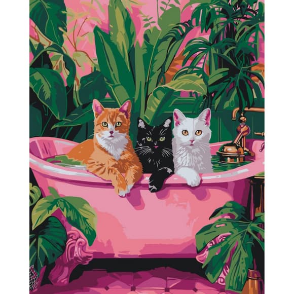 Картина за номерами "Коти у ванній" 11692-AC 40x50 см