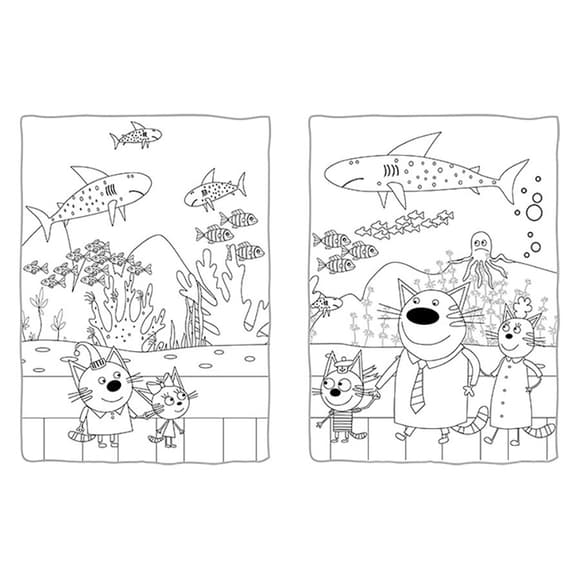 Пригодницькі розмальовки "Три коти Нумо до справи!" 1571004 з наклейками