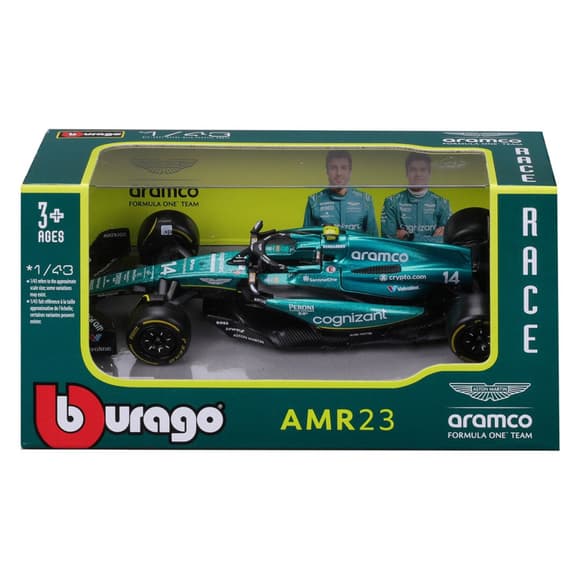 Колекційна автомодель "Aston Martin AMR23 (2023)" Bburago 18-38090, 1:43 масштаб