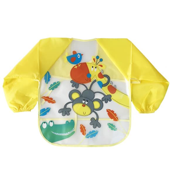 Слюнявчик с рукавами "Обезьяна" MGZ-0610-5 клеенчатый, на завязках