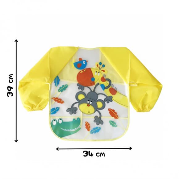 Слюнявчик с рукавами "Обезьяна" MGZ-0610-5 клеенчатый, на завязках