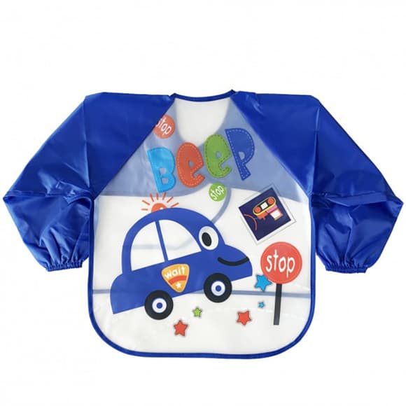 Слюнявчик с рукавами "Авто" MGZ-0610-6 клеенчатый, на завязках