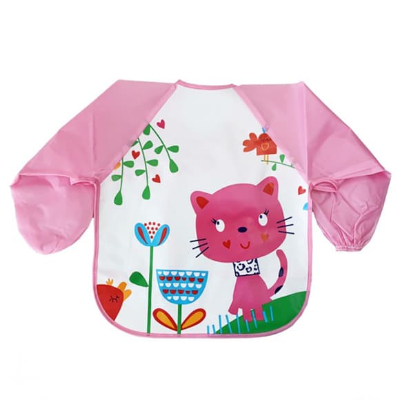 Слюнявчик с рукавами "Котенок" MGZ-0610-7 клеенчатый, на завязках