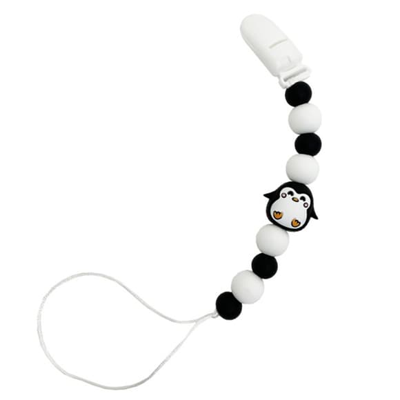 Силіконовий ланцюжок для пустушки "Пінгвін" MGZ-0528-2