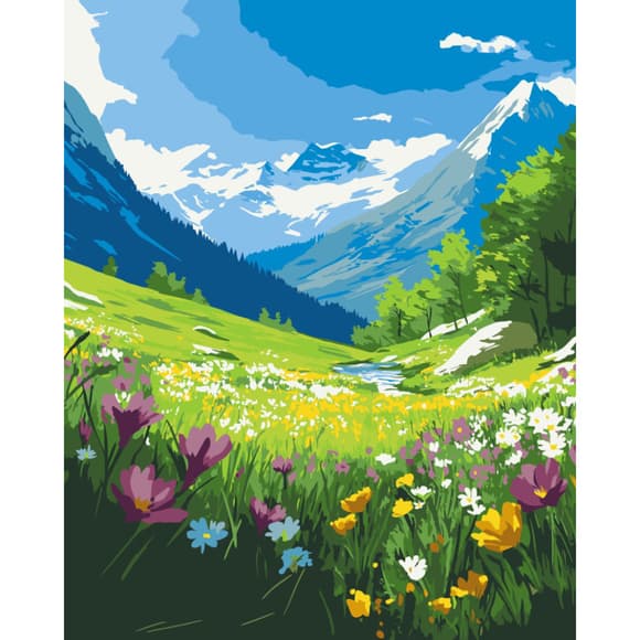 Картина по номерам "Альпийская весна" 11075-AC 40х50 см
