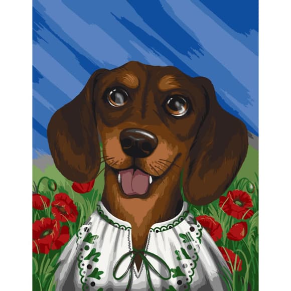 Картина за номерами "Вухастий патріот" ©pollypop92 11523-AC 40х50 см