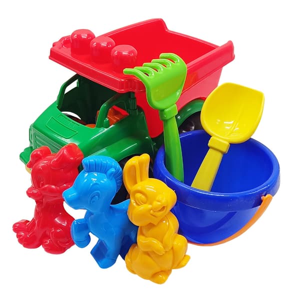 Детский песочный набор "Самосвал Тотоша №3" 0183(Red-Green)